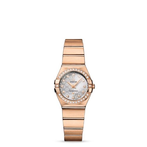 Omega Constellation Quartz 24 Brushed Red Gold / Diamond / Silver Omega